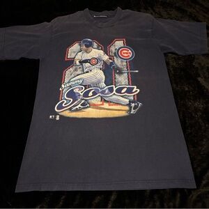 Mens Large Vintage 90s Sammy Sosa Chicago Cubs Tshirt